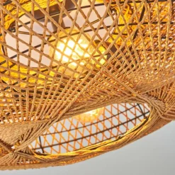 Style Boho-Chic-hofstein Plafonnier Mulstrand Noir, 2 lumières