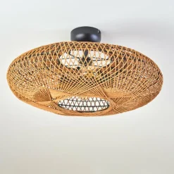 Style Boho-Chic-hofstein Plafonnier Mulstrand Noir, 2 lumières