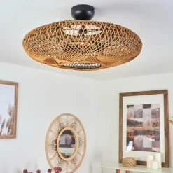 Style Boho-Chic-hofstein Plafonnier Mulstrand Noir, 2 lumières