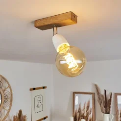 Lampes Vintages & Rétros-hofstein Plafonnier Musland Brun, Chrome, 1 lumière