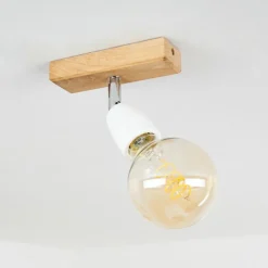 Lampes Vintages & Rétros-hofstein Plafonnier Musland Brun, Chrome, 1 lumière