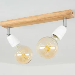 Lampes Vintages & Rétros-hofstein Plafonnier Musland Brun, Chrome, 2 lumières