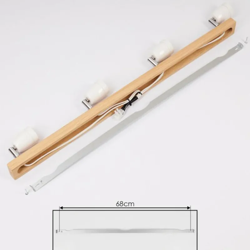 hofstein Plafonnier Musland Brun, Chrome, 4 lumières