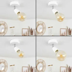 hofstein Plafonnier Musland Chrome, Blanc, 1 lumière* Spots Et Projecteurs