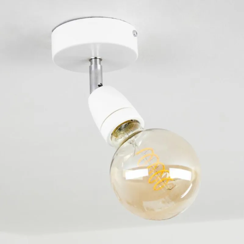 hofstein Plafonnier Musland Chrome, Blanc, 1 lumière* Spots Et Projecteurs