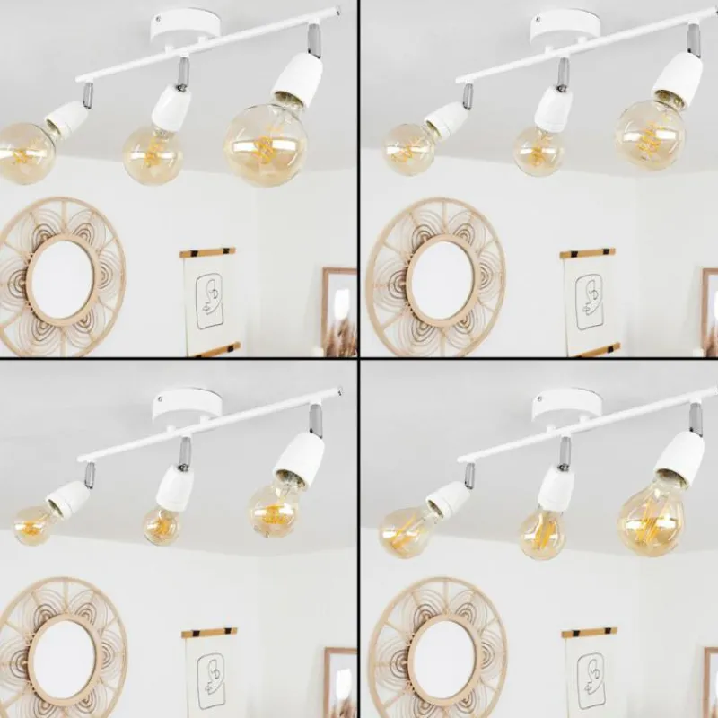 hofstein Plafonnier Musland Chrome, Blanc, 3 lumières* Spots Et Projecteurs