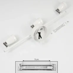hofstein Plafonnier Musland Chrome, Blanc, 3 lumières* Spots Et Projecteurs