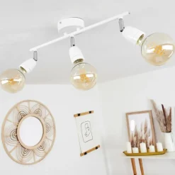 hofstein Plafonnier Musland Chrome, Blanc, 3 lumières* Spots Et Projecteurs