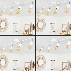 hofstein Plafonnier Musland Chrome, Blanc, 4 lumières* Spots Et Projecteurs