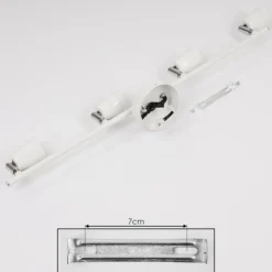 hofstein Plafonnier Musland Chrome, Blanc, 4 lumières* Spots Et Projecteurs