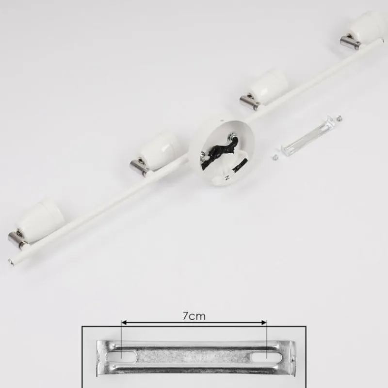 hofstein Plafonnier Musland Chrome, Blanc, 4 lumières* Spots Et Projecteurs