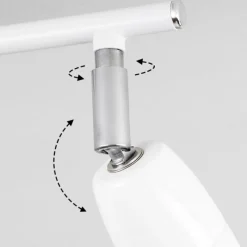 hofstein Plafonnier Musland Chrome, Blanc, 4 lumières* Spots Et Projecteurs