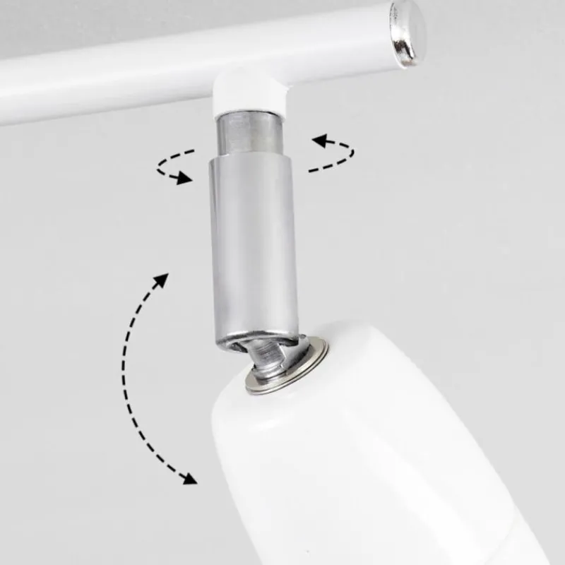 hofstein Plafonnier Musland Chrome, Blanc, 4 lumières* Spots Et Projecteurs