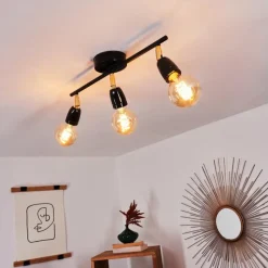 Lampes Dorées-hofstein Plafonnier Musland Or, Noir, 3 lumières