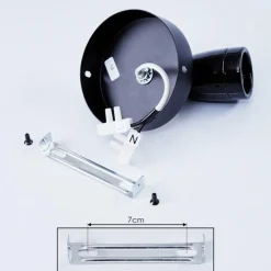 Lampes Dorées-hofstein Plafonnier Musland Or, Noir, 1 lumière