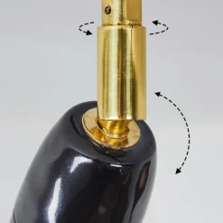 Lampes Dorées-hofstein Plafonnier Musland Or, Noir, 4 lumières