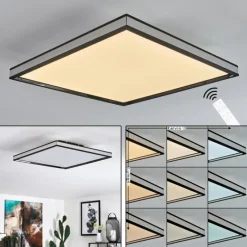 hofstein Plafonnier Nabbas LED Noir, 1 lumière