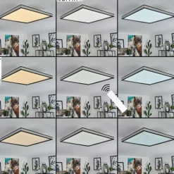 hofstein Plafonnier Nabbas LED Noir, 1 lumière