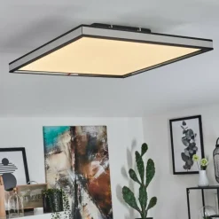 hofstein Plafonnier Nabbas LED Noir, 1 lumière