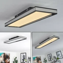 hofstein Plafonnier Nabbas LED Noir, 1 lumière