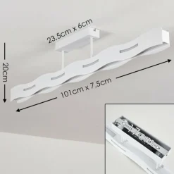 hofstein Plafonnier Nagold LED Blanc, 1 lumière