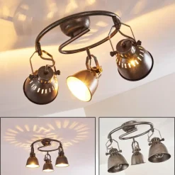 hofstein Plafonnier Nanlia Gris, Argenté, 3 lumières