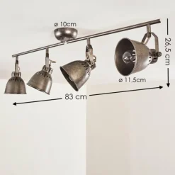 hofstein Plafonnier Nanlia Gris, Argenté, 4 lumières