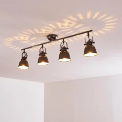 hofstein Plafonnier Nanlia Gris, Argenté, 4 lumières