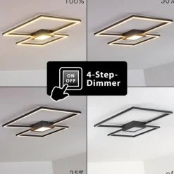 hofstein Plafonnier Narpes LED Anthracite, 1 lumière
