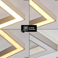 hofstein Plafonnier Narpes LED Nickel mat, 1 lumière