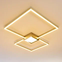 hofstein Plafonnier Narpes LED Nickel mat, 1 lumière