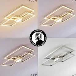 hofstein Plafonnier Narpes LED Nickel mat, 1 lumière