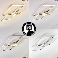 hofstein Plafonnier Narpes LED Nickel mat, 1 lumière