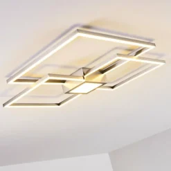 hofstein Plafonnier Narpes LED Nickel mat, 1 lumière