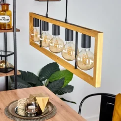 Lampes Vintages & Rétros-hofstein Plafonnier Nauleua Noir, 5 lumières