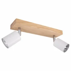 Lampes En Bois-hofstein Plafonnier Nazca Bois clair, 2 lumières