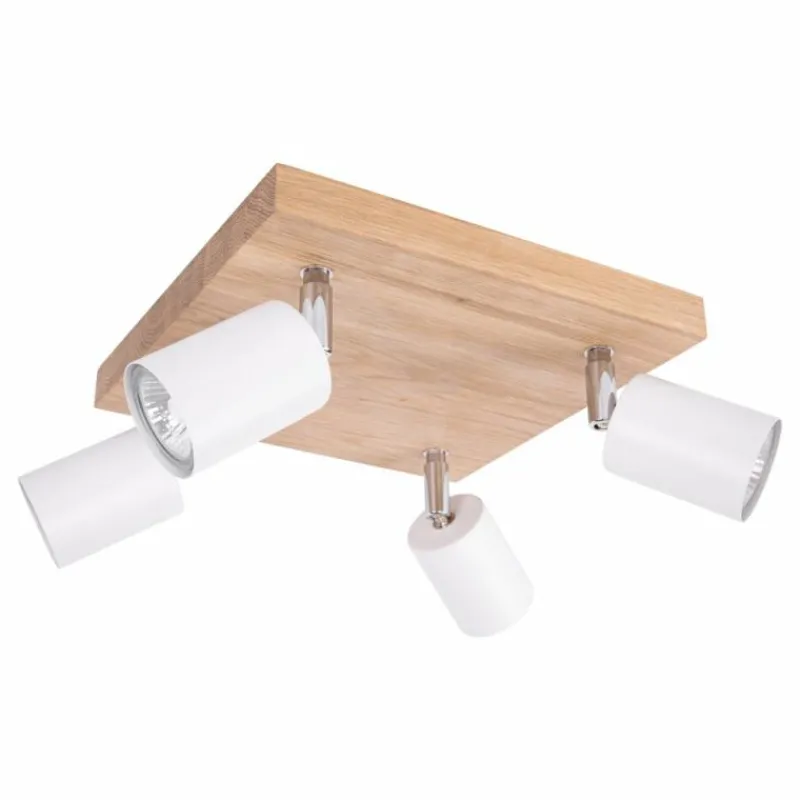 hofstein Plafonnier Nazca Bois clair, 4 lumières