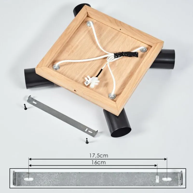 Luminaires Scandinaves-hofstein Plafonnier Nazca Chrome, Écru, 4 lumières