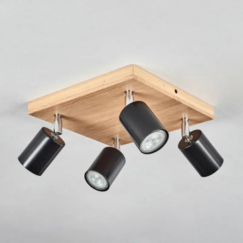 Luminaires Scandinaves-hofstein Plafonnier Nazca Chrome, Écru, 4 lumières