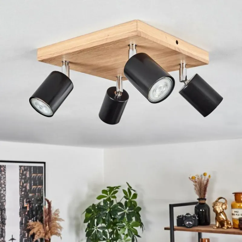 Luminaires Scandinaves-hofstein Plafonnier Nazca Chrome, Écru, 4 lumières