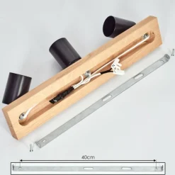 Lampes En Bois-hofstein Plafonnier Nazca Écru, 3 lumières