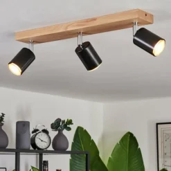 Lampes En Bois-hofstein Plafonnier Nazca Écru, 3 lumières