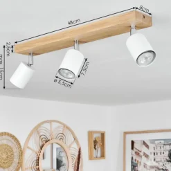 Luminaires Scandinaves-hofstein Plafonnier Nazca Écru, 3 lumières