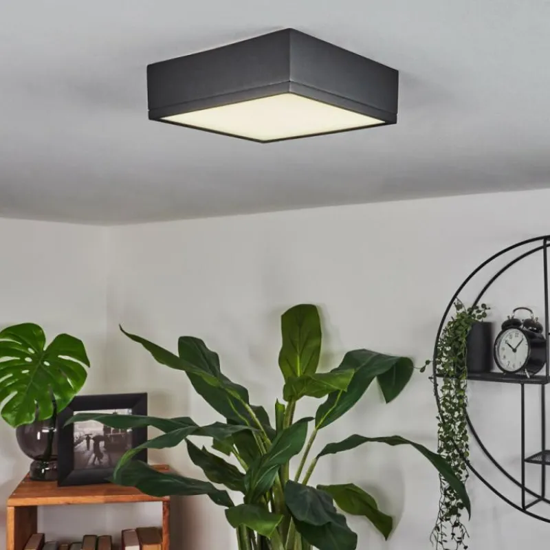 hofstein Plafonnier Netstal LED Anthracite, 1 lumière