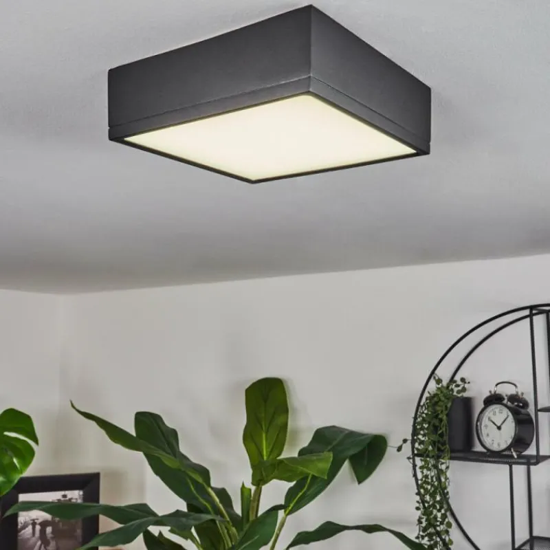 hofstein Plafonnier Netstal LED Anthracite, 1 lumière