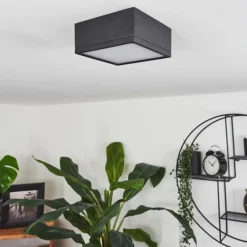 hofstein Plafonnier Netstal LED Anthracite, 1 lumière