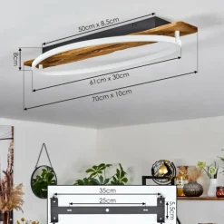 Luminaires Scandinaves-hofstein Plafonnier Nevogilde LED Écru, 1 lumière