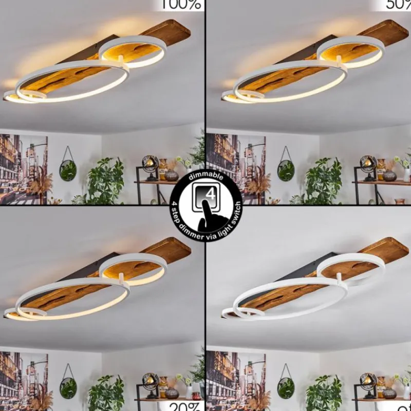 Luminaires Scandinaves-hofstein Plafonnier Nevogilde LED Écru, 1 lumière