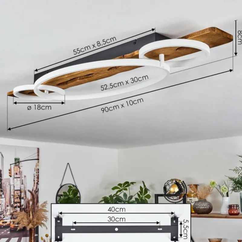 Luminaires Scandinaves-hofstein Plafonnier Nevogilde LED Écru, 1 lumière