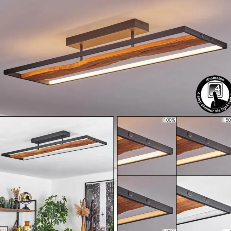 hofstein Plafonnier Nevogilde LED Écru, Noir, 1 lumière